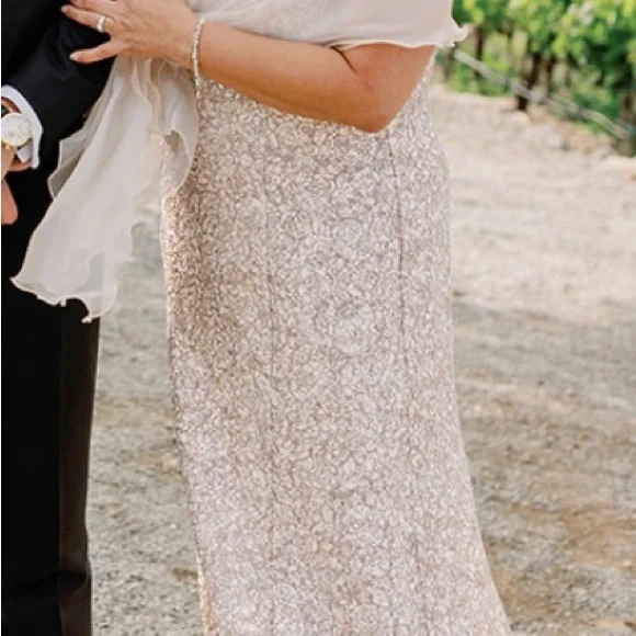 Alex Evenings Womens Long Sleeveless Dress with Custom Etsy Shawl - Picture 5 of 7